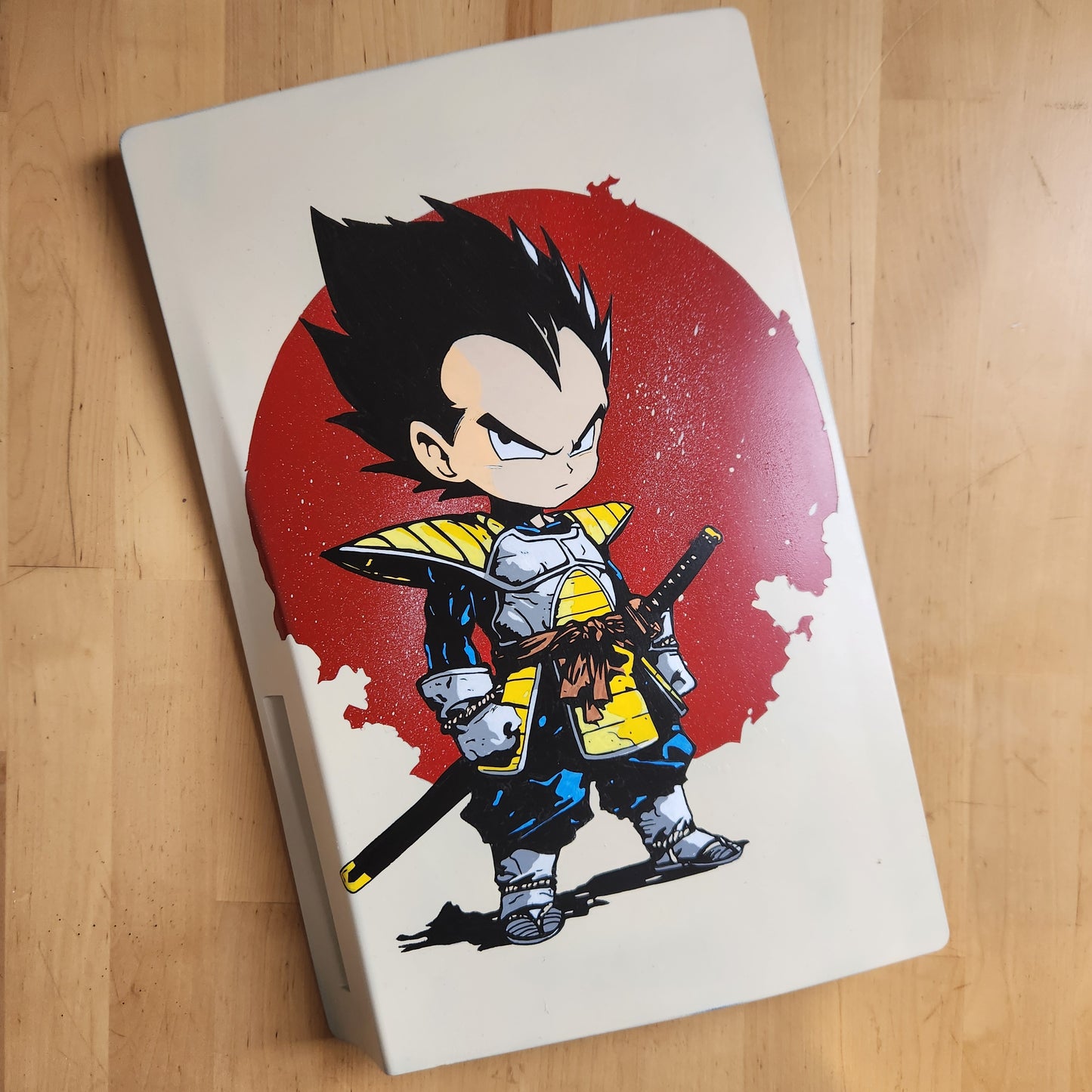 Plaque Ps5 Custom - Vegeta Samuraï