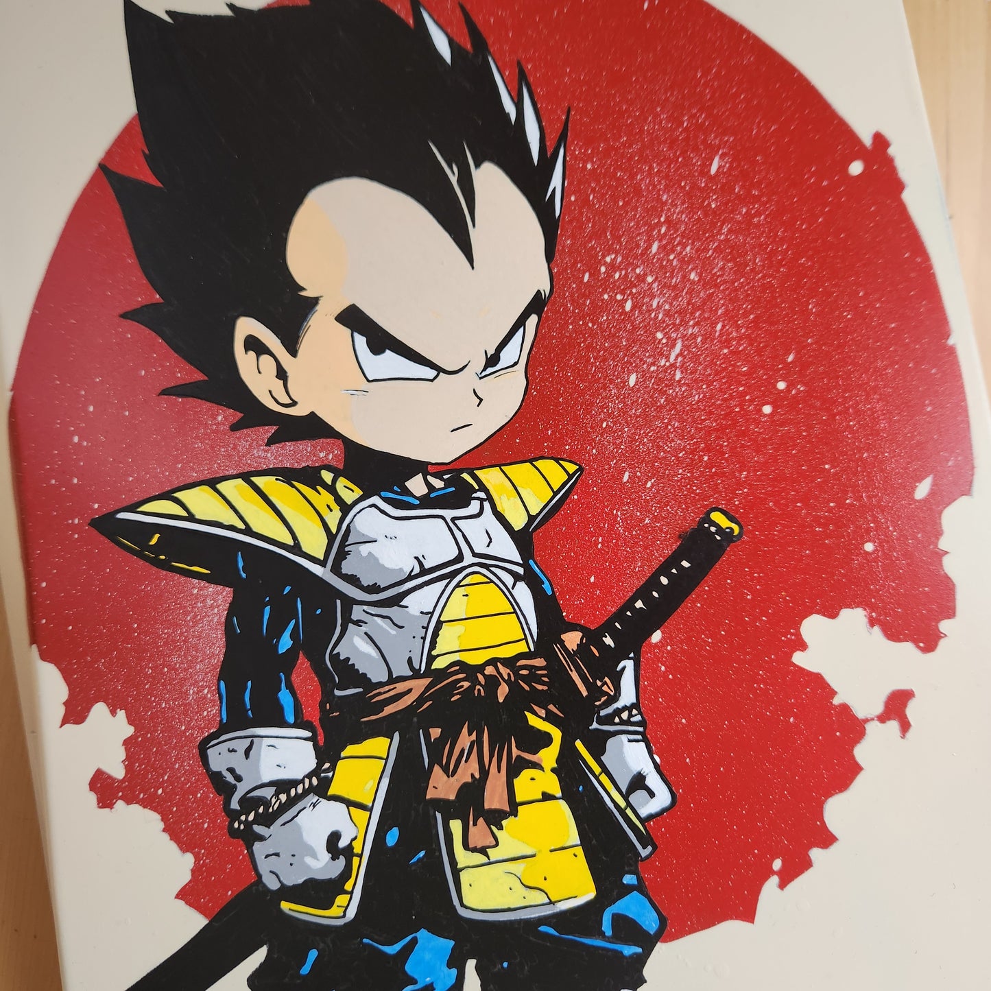 Plaque Ps5 Custom - Vegeta Samuraï