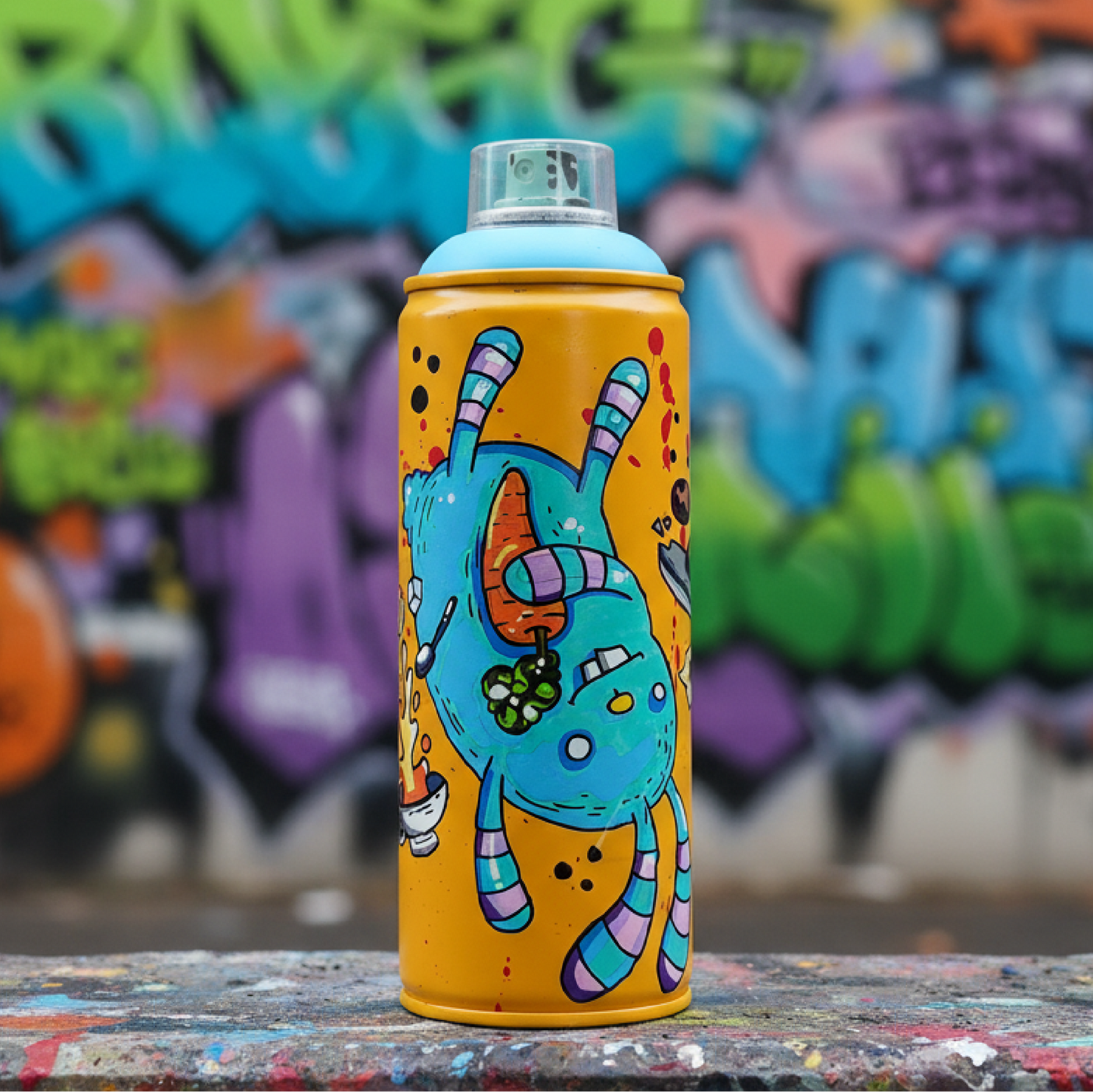 Lapin versé - Bombe de peinture Custom