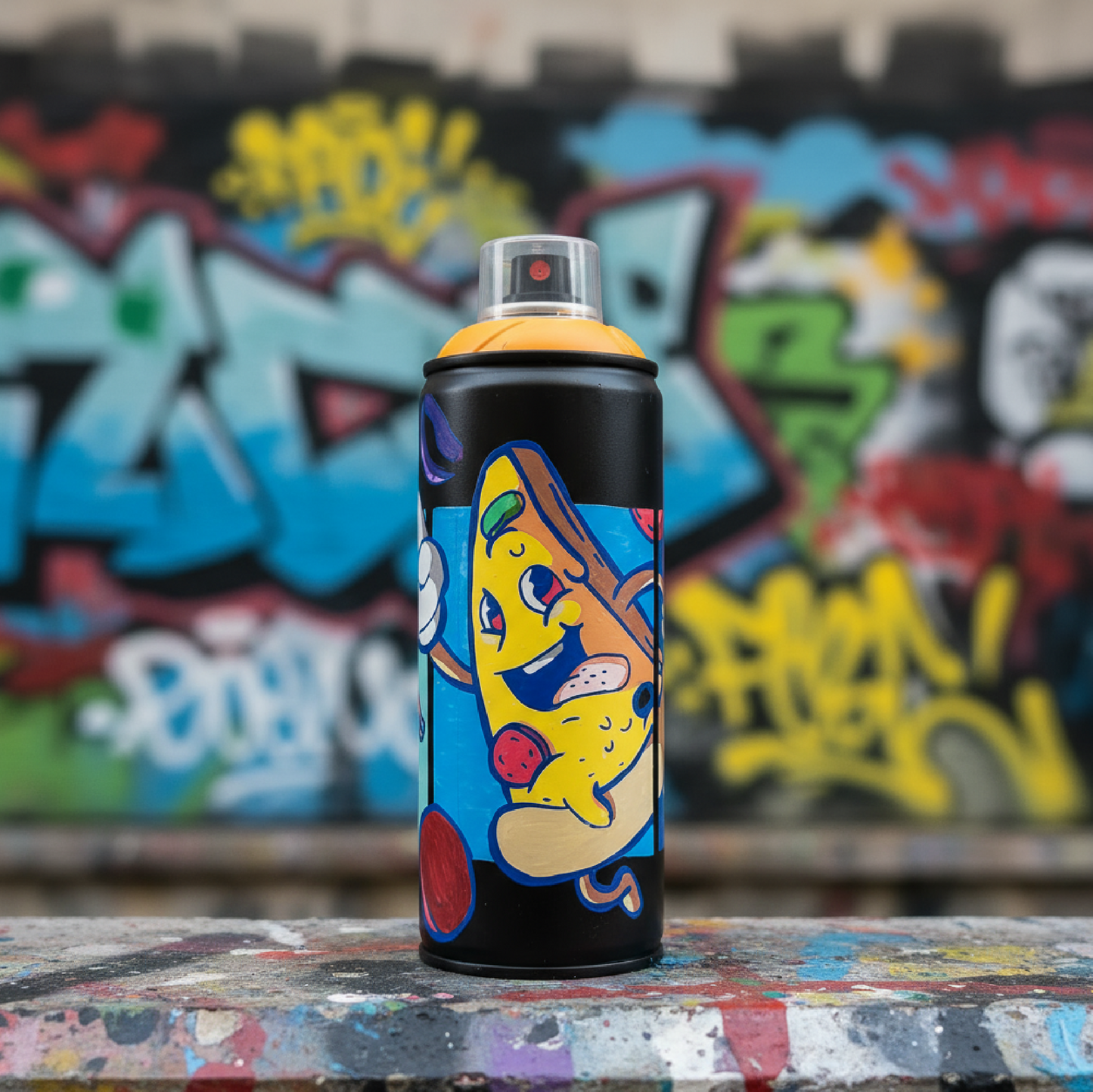 Pizza slice - Bombe de peinture Custom